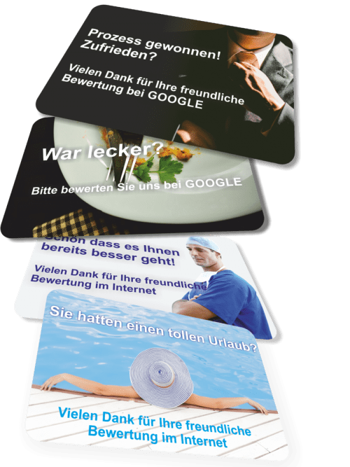 Beispiele für Vorderseiten der Votingcard