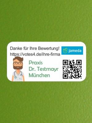 Bewertungsaufkleber Jameda