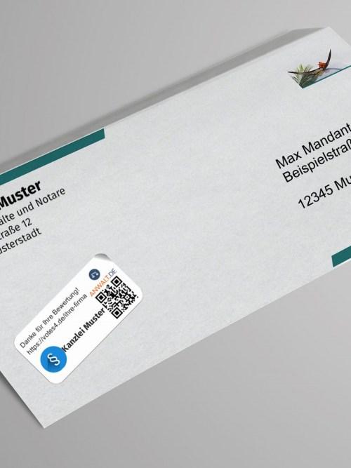 Bewertungsaufkleber Anwalt.de