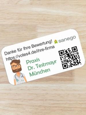 Bewertungsaufkleber Jameda