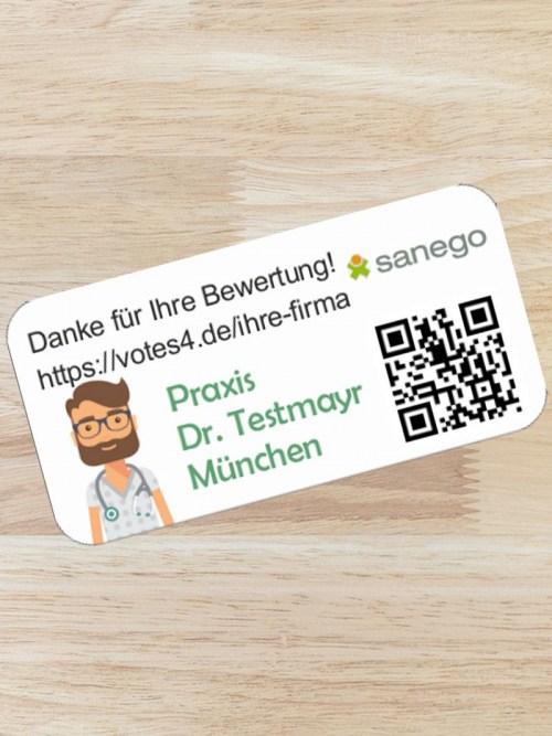 Bewertungsaufkleber Jameda